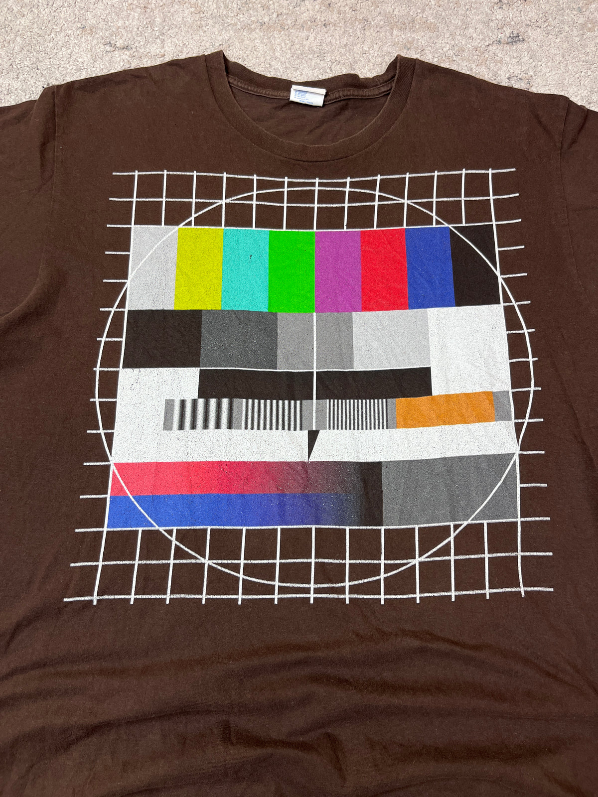 VHS TV NOISE INTERFERENCE SUNFADED TEE 2000s