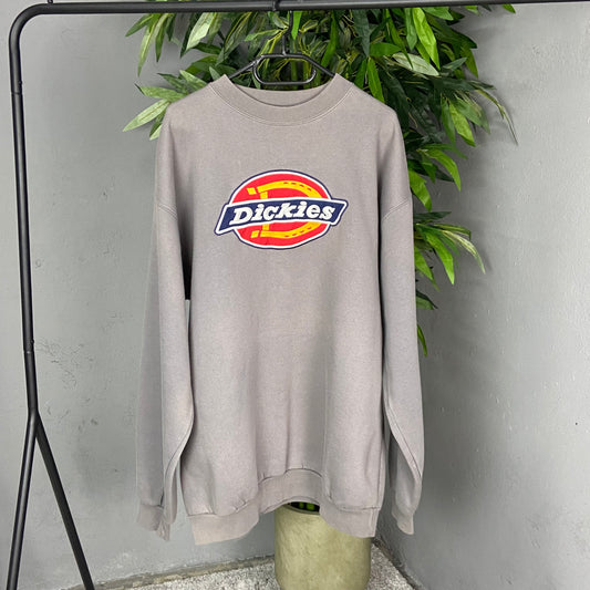 1990s DICKIES EMBROIDERED BIG LOGO FADED SWEATSHIRT