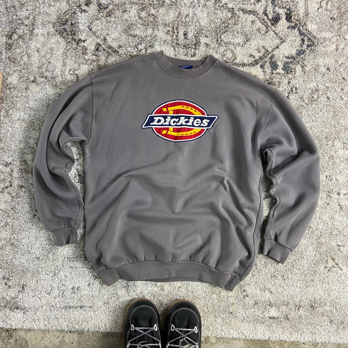 1990s DICKIES EMBROIDERED BIG LOGO FADED SWEATSHIRT