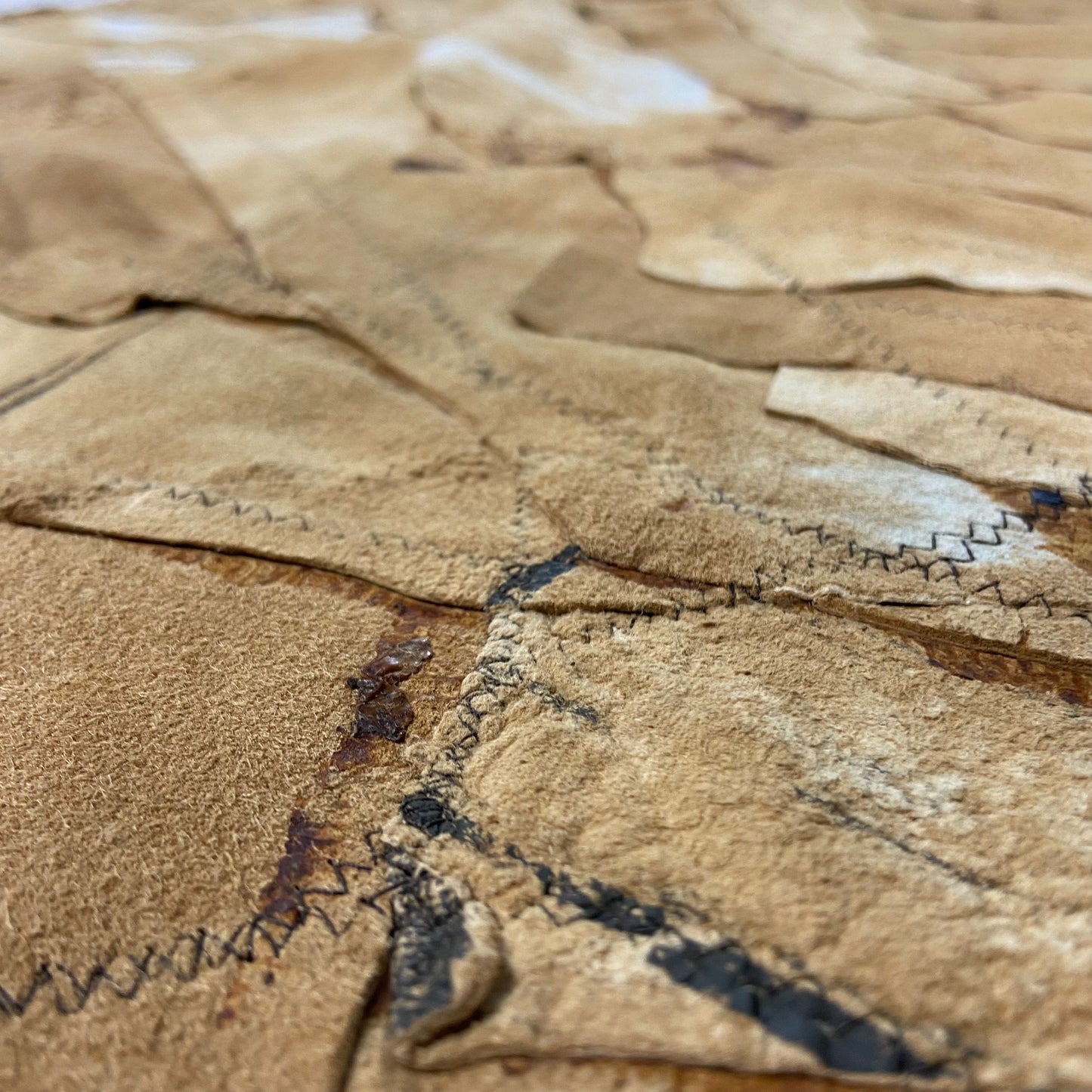 HAND CRAFTED RECYCLE LEATHER HAND-DYED PATCHWORK VEST