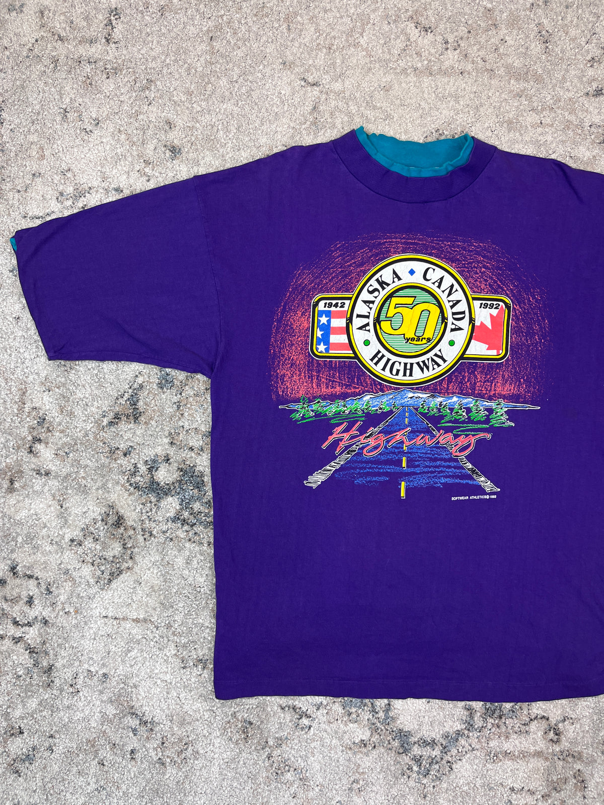 1992 HIGHWAY ALASKA-CANADA DOUBLE COLLAR SUNFADED TEE