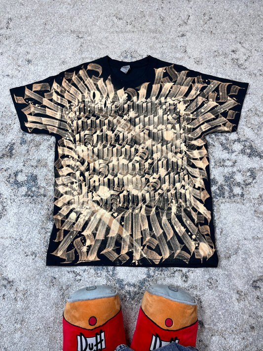 BLEACH ART CALLIGRAPHY HAND DRAWN TEE