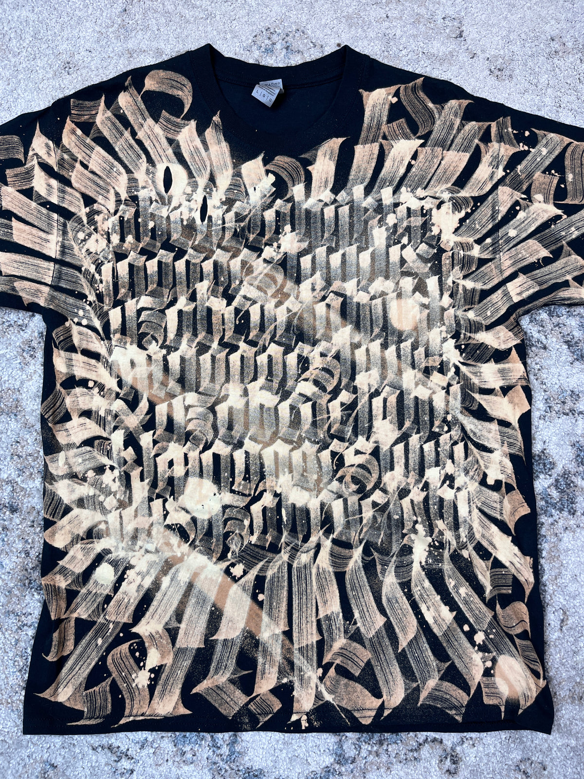 BLEACH ART CALLIGRAPHY HAND DRAWN TEE