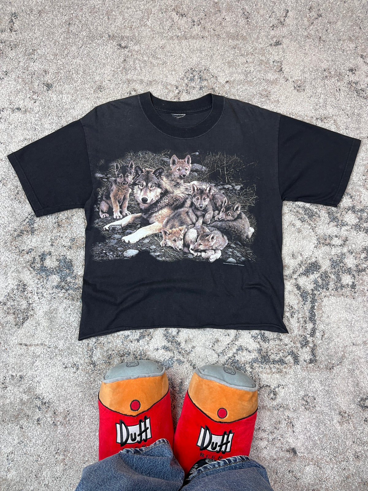 CUTE WULF FAMILY NATIVE BOXY TEE 1990s