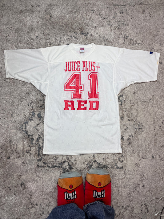 1980s EMPIRE RED 41 JUICY PLUS JERSEY TEE
