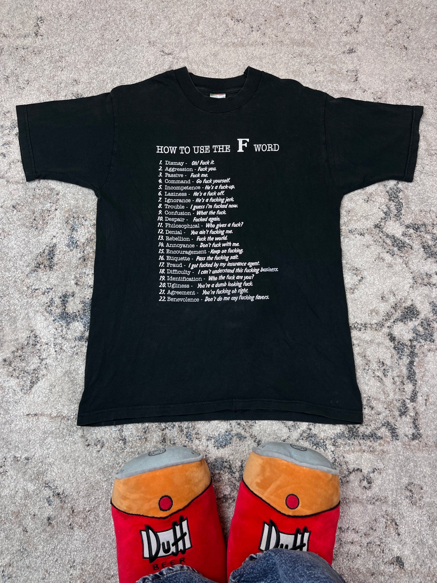 1990s HOW TO USE F WORD - FADED TEE
