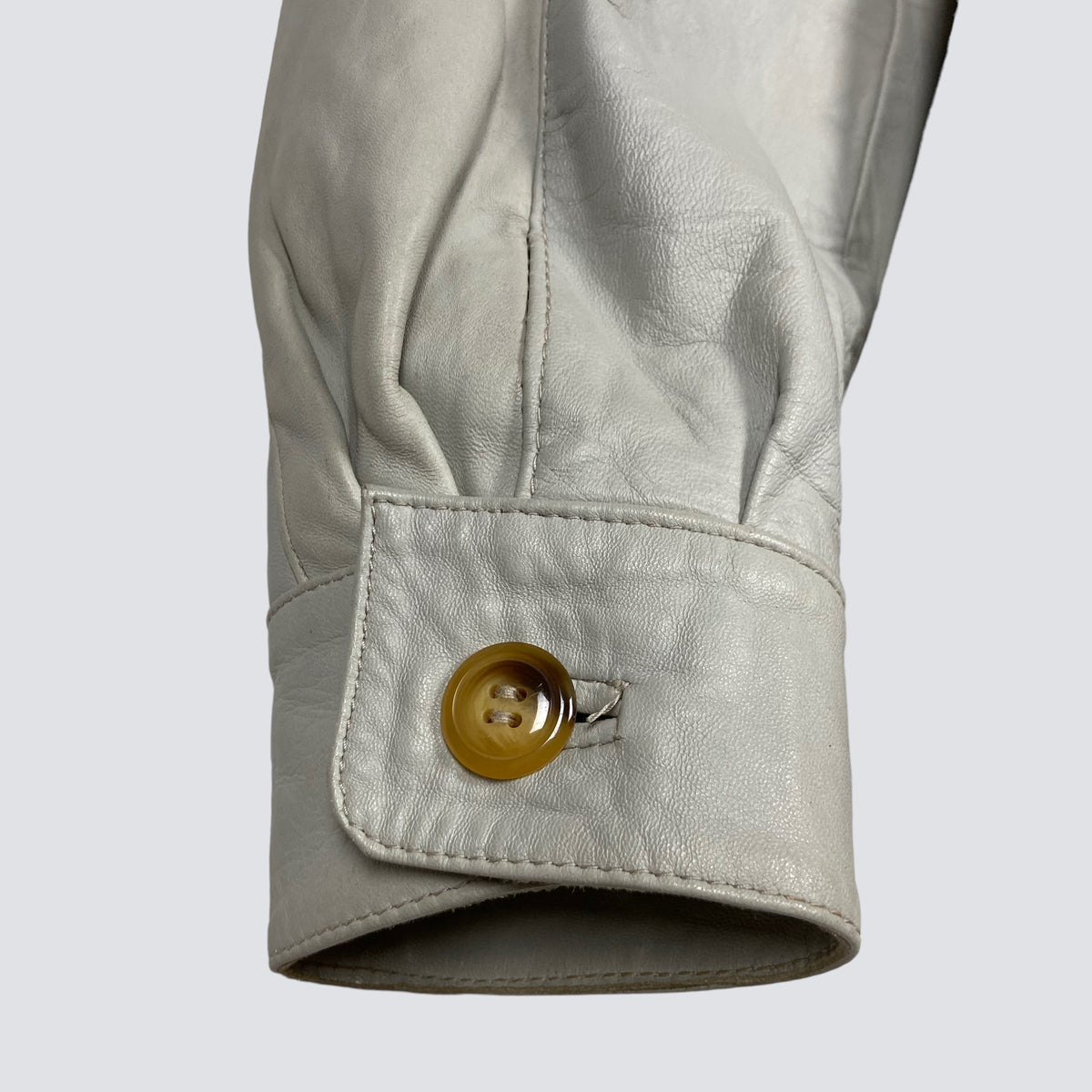 1990s VINTAGE MINIMALISTIC ARCHIVE ECO LEATHER JACKET