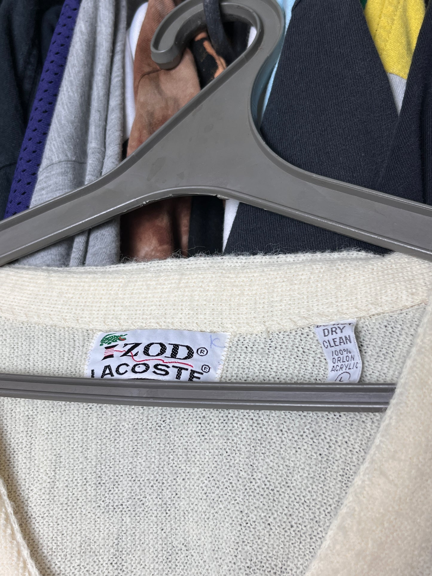 1970s IZOD LACOSTE PREPPY KNITTED CARDIGAN