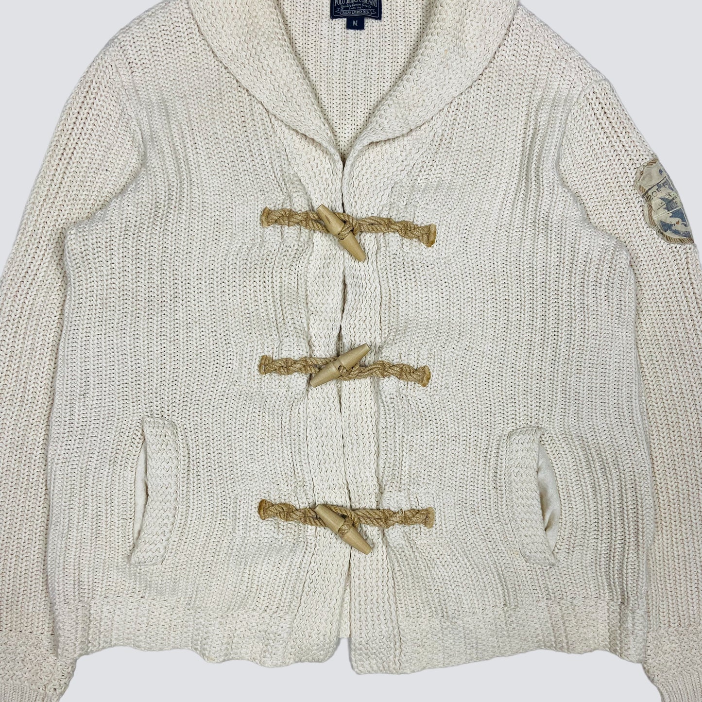 1990s RALPH LAUREN HEAVY KNITTED CARDIGAN