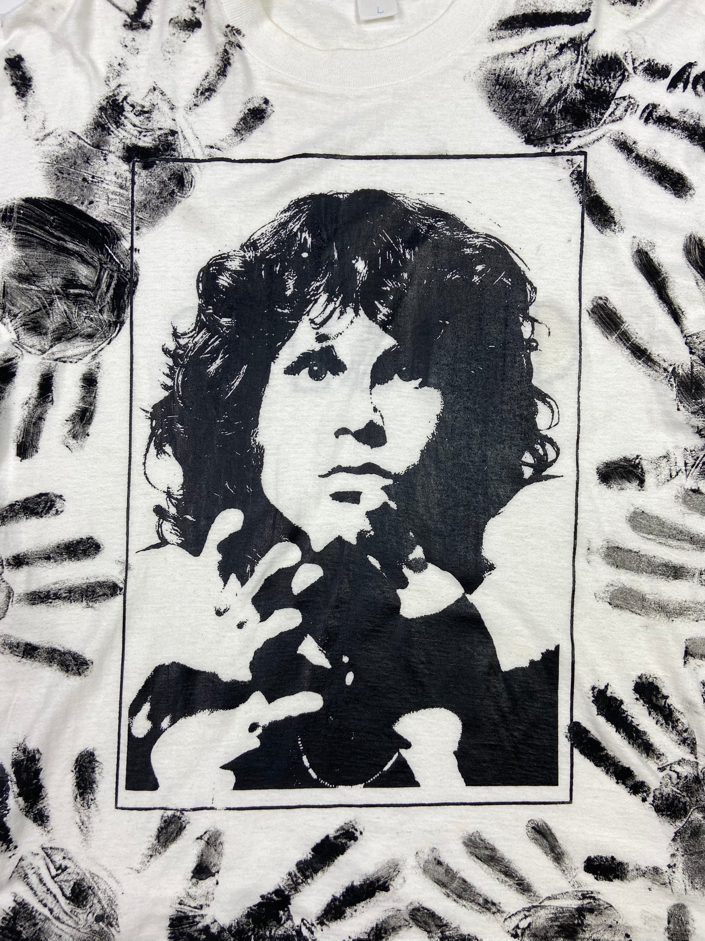 JIM MORRISON HANDS PRINTS SINGLE STITCH TEE 1980s
