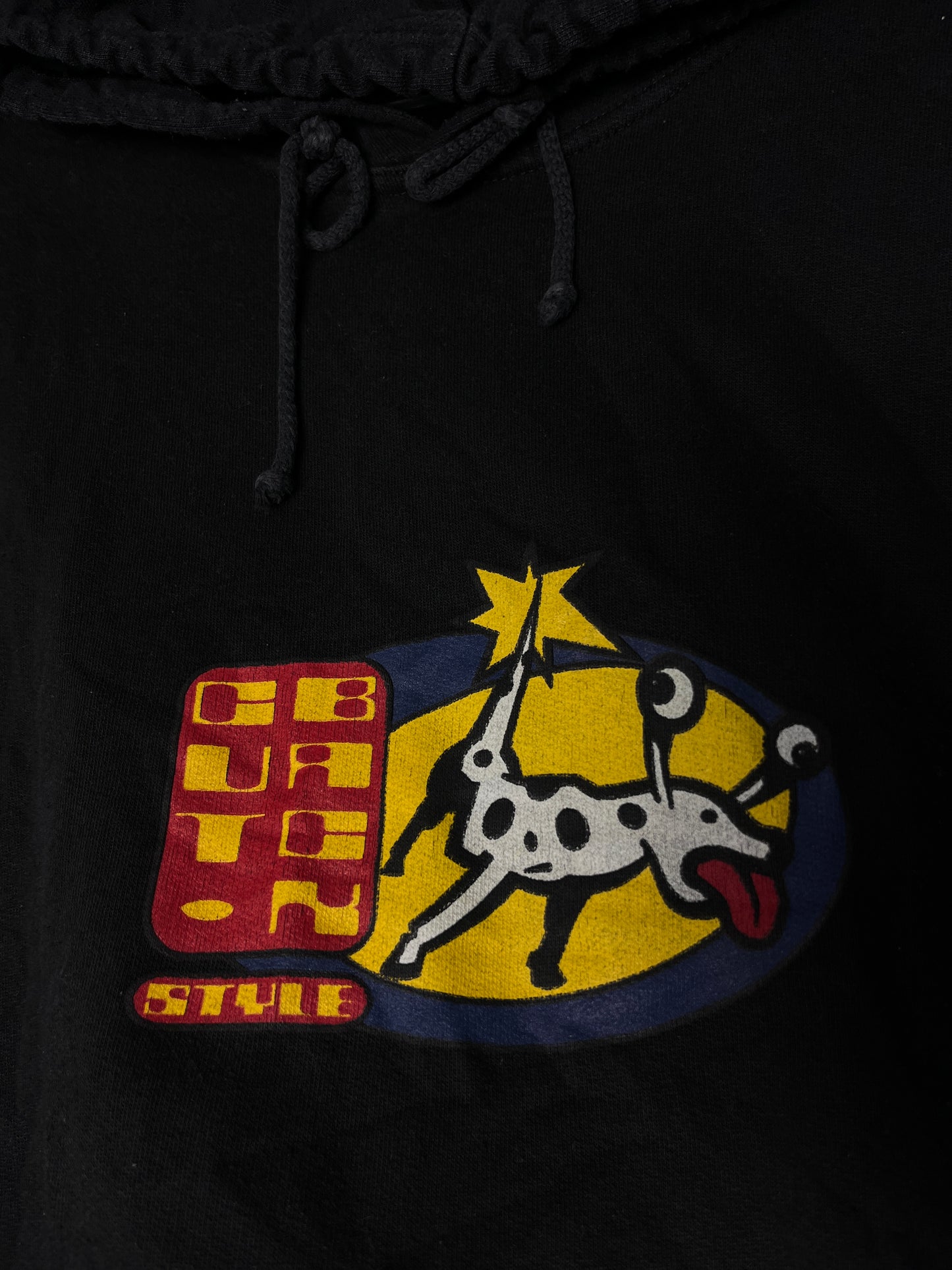1980s "PSYCHEDELIC DOG" POP ART CUT BACK HOODIE