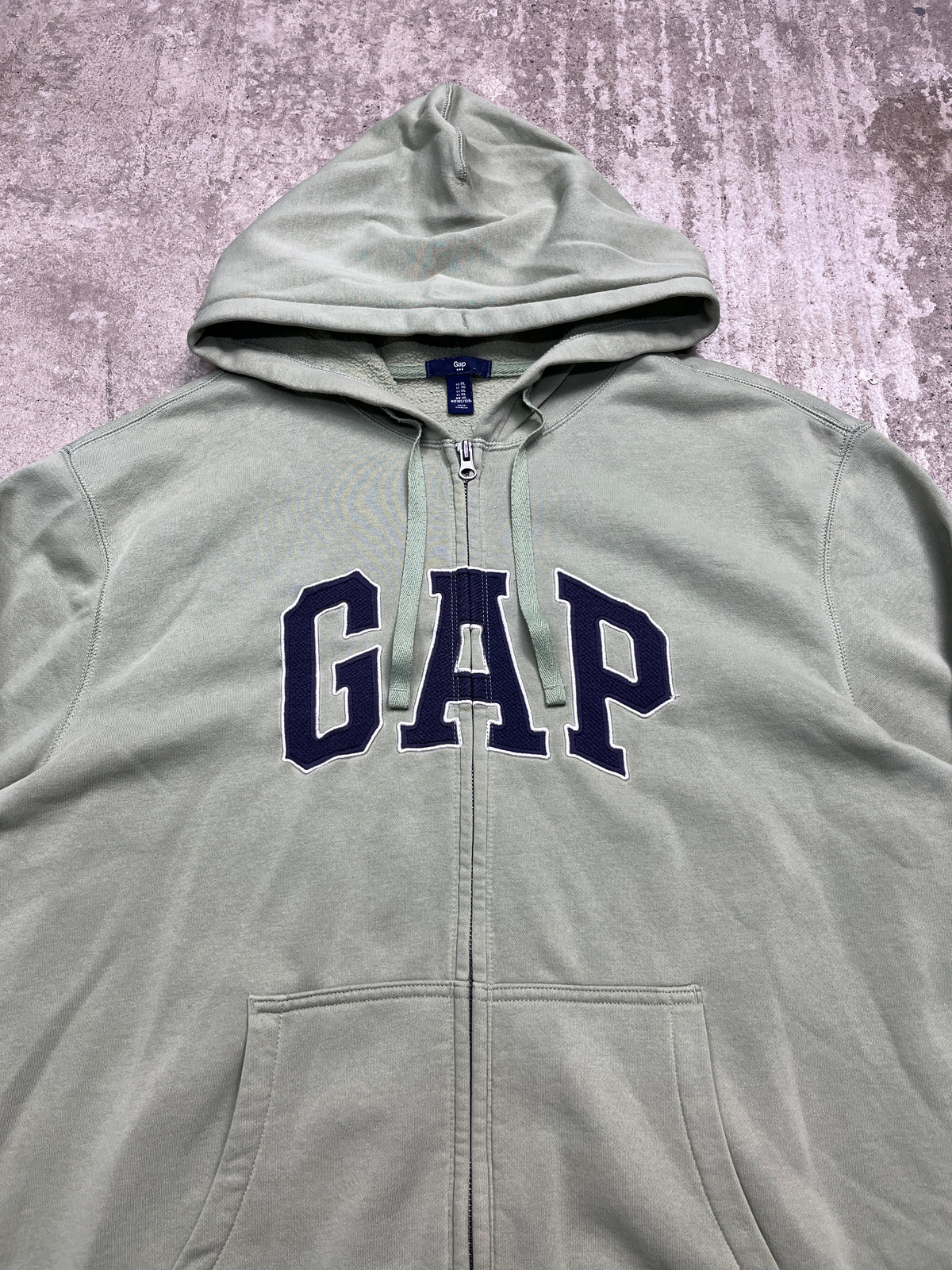 2000s GAP PASTEL GREEN ZIP HOODIE