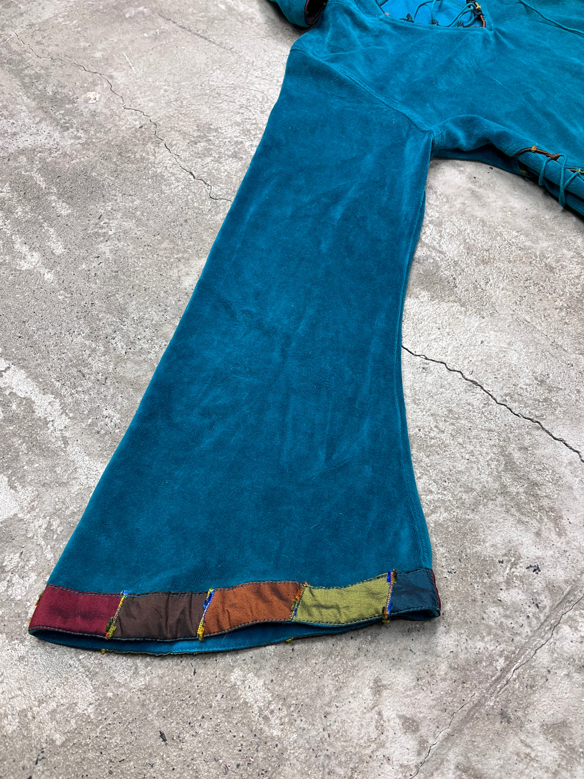 VELOUR FAERIE NEPALESE ETHNIC HIPPIE HOODIE 2000s