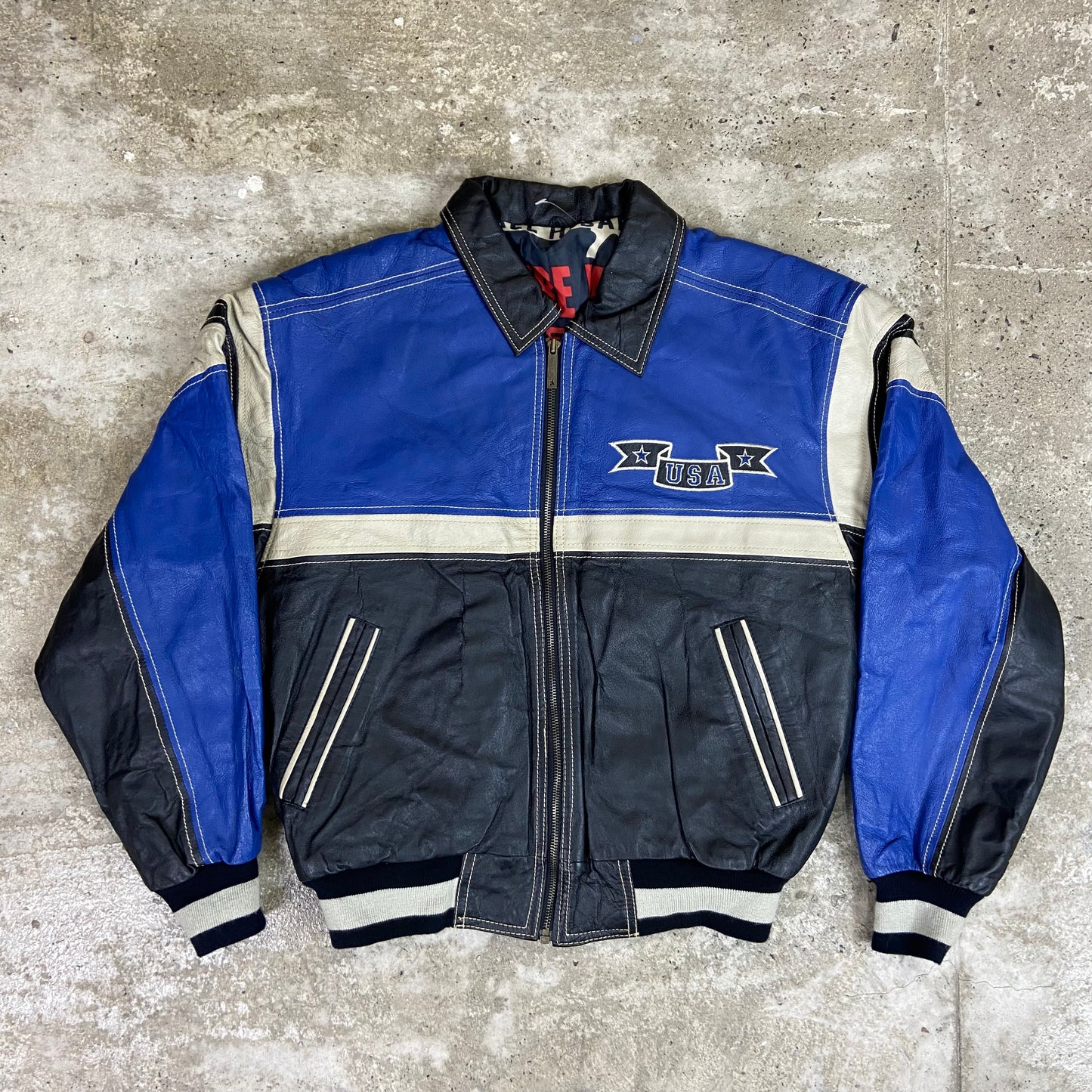 1980s MICHAEL HOBAN WHERE M1 EXCELLED USA LEATHER JACKET