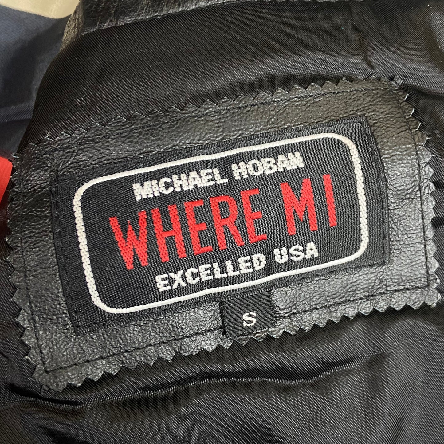 1980s MICHAEL HOBAN WHERE M1 EXCELLED USA LEATHER JACKET