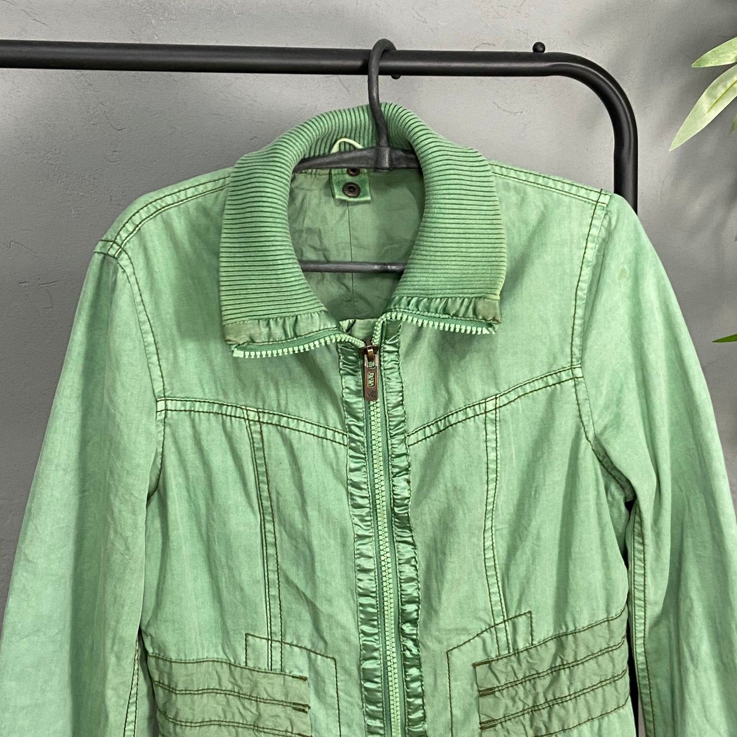 1990s JET LAG RECONSTRUCTED DENIM TRENCH JACKET