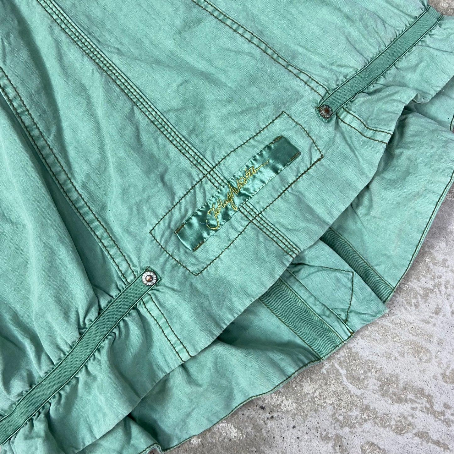 1990s JET LAG RECONSTRUCTED DENIM TRENCH JACKET