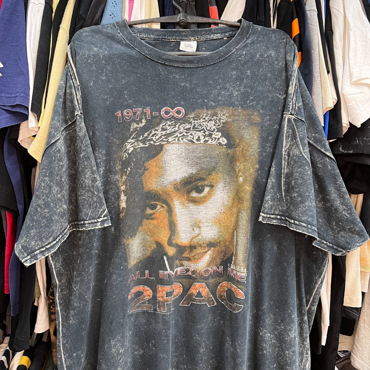 2PAC AMARU SHAKUR ALL EYEZ ON ME TUPAC TEE 1990s