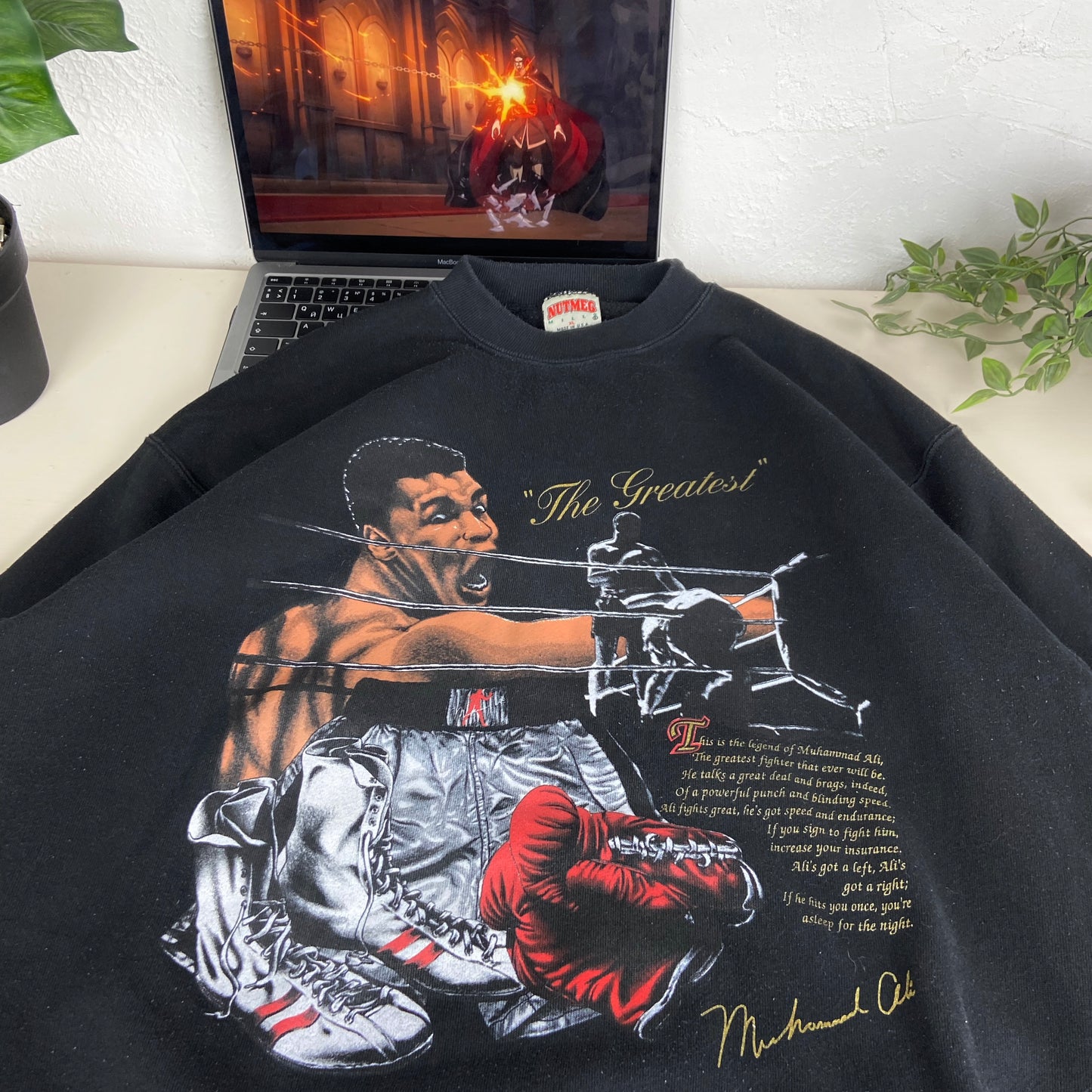 1980s MUHAMMAD ALI "THE GREATEST" SWEATSHIRT