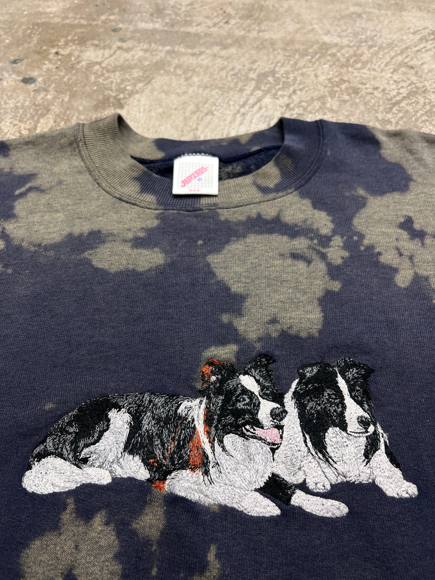CUTE DOGS EMBROIDERED SWEATSHIRT 1980s