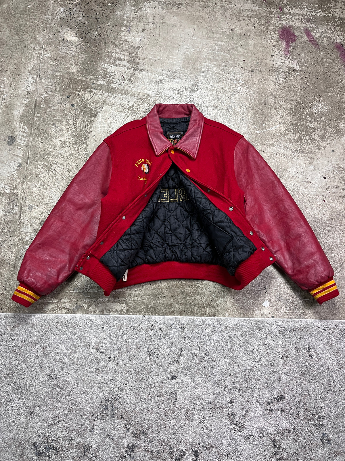 1980s VARSITY CHEERLEADER PENN HILLS BOMBER JACKET
