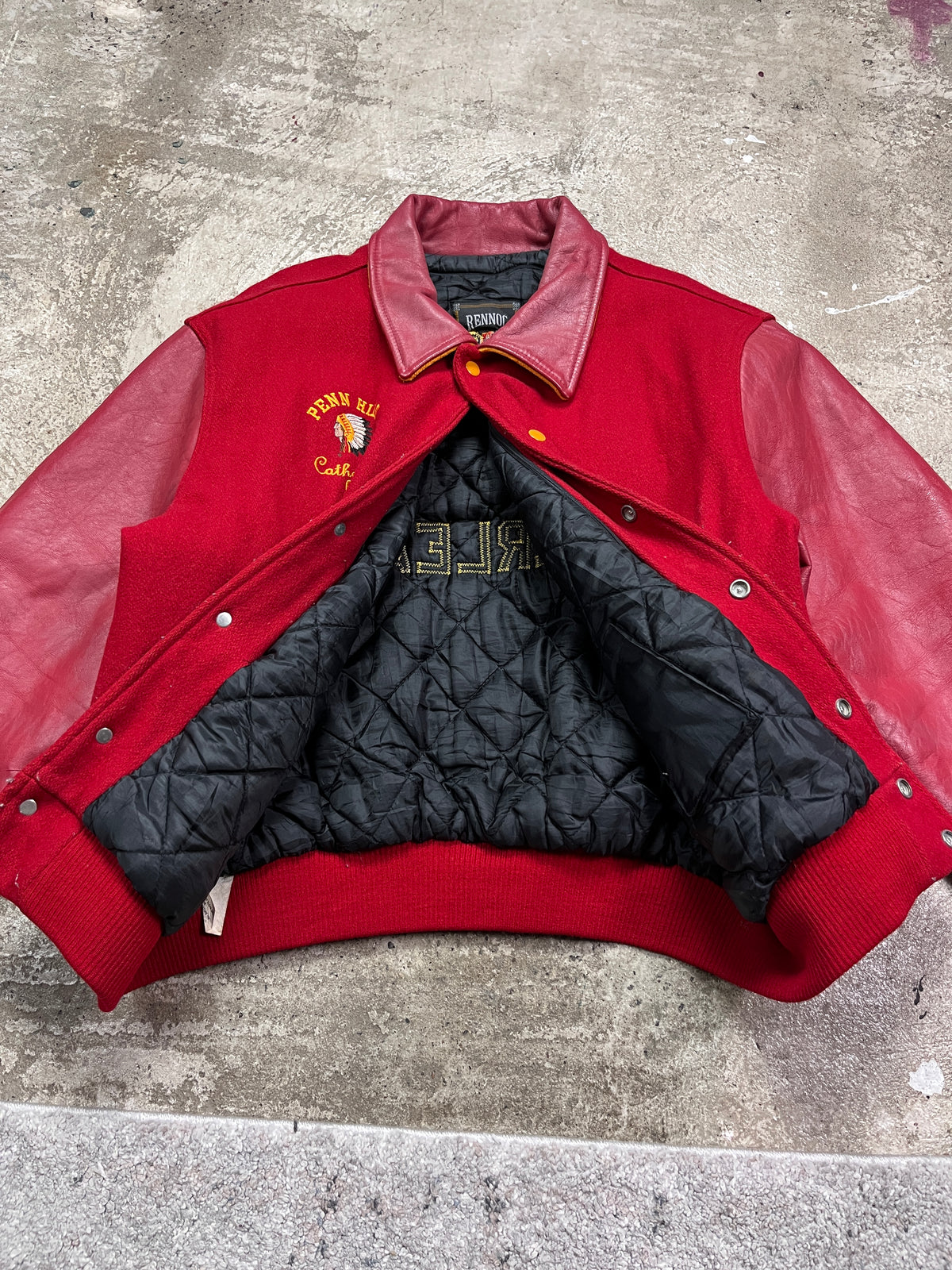 1980s VARSITY CHEERLEADER PENN HILLS BOMBER JACKET