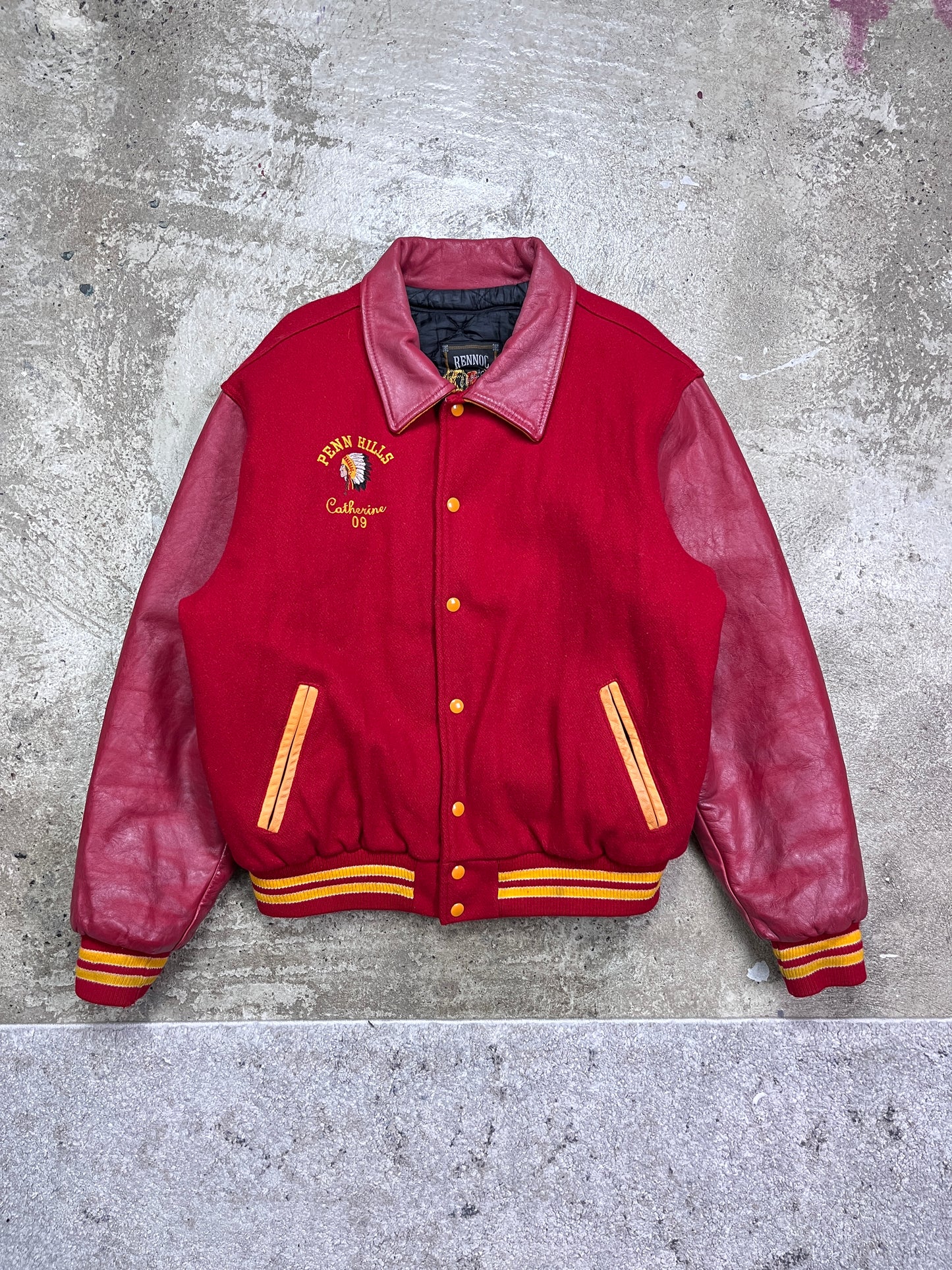 1980s VARSITY CHEERLEADER PENN HILLS BOMBER JACKET