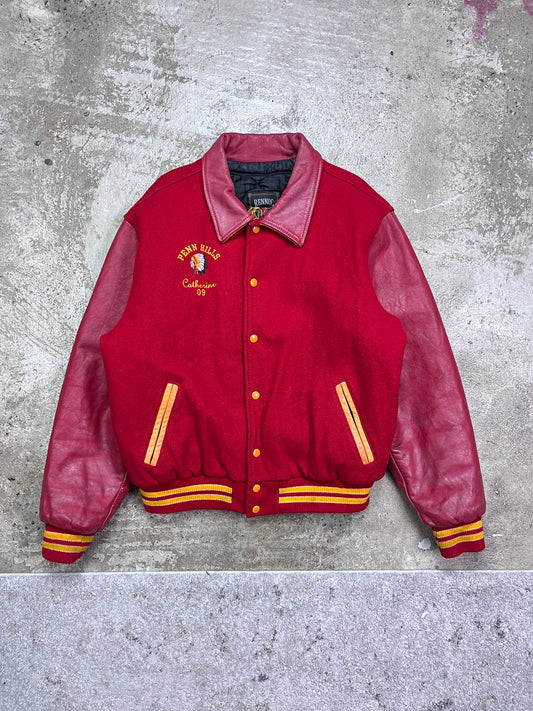 1980s VARSITY CHEERLEADER PENN HILLS BOMBER JACKET