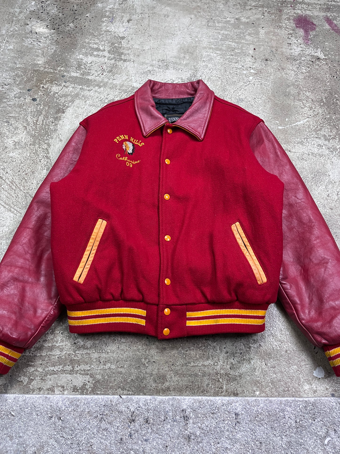 1980s VARSITY CHEERLEADER PENN HILLS BOMBER JACKET