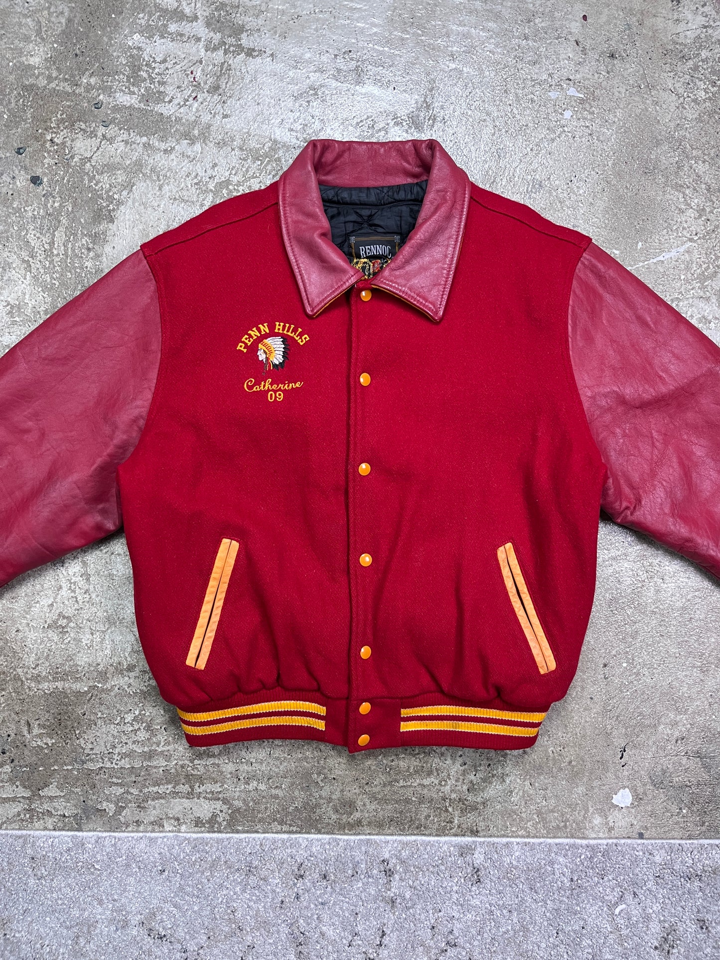 1980s VARSITY CHEERLEADER PENN HILLS BOMBER JACKET