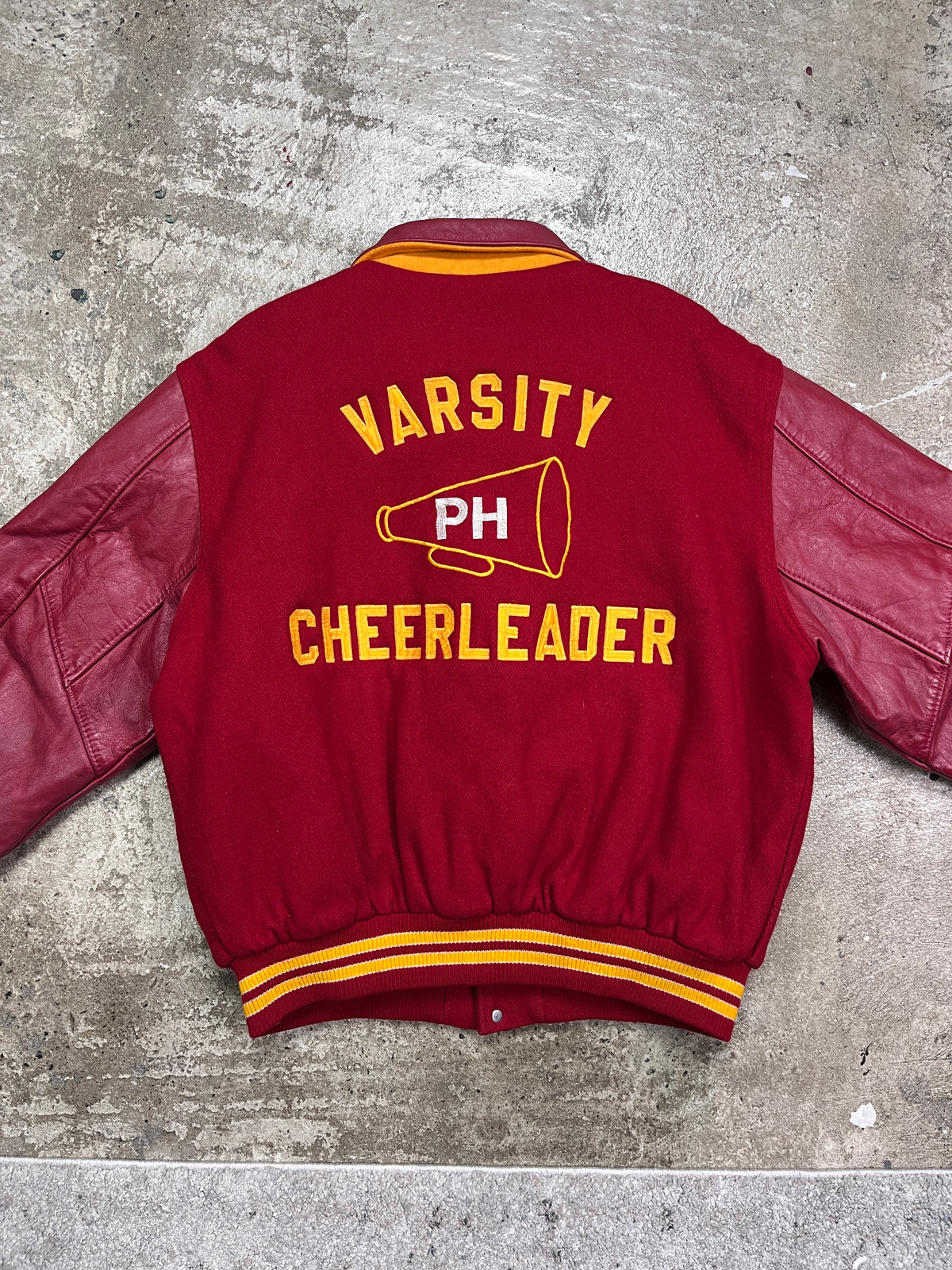 1980s VARSITY CHEERLEADER PENN HILLS BOMBER JACKET