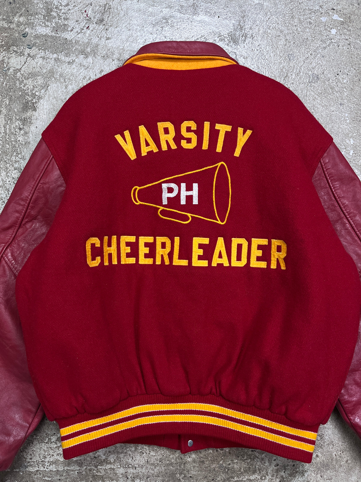 1980s VARSITY CHEERLEADER PENN HILLS BOMBER JACKET