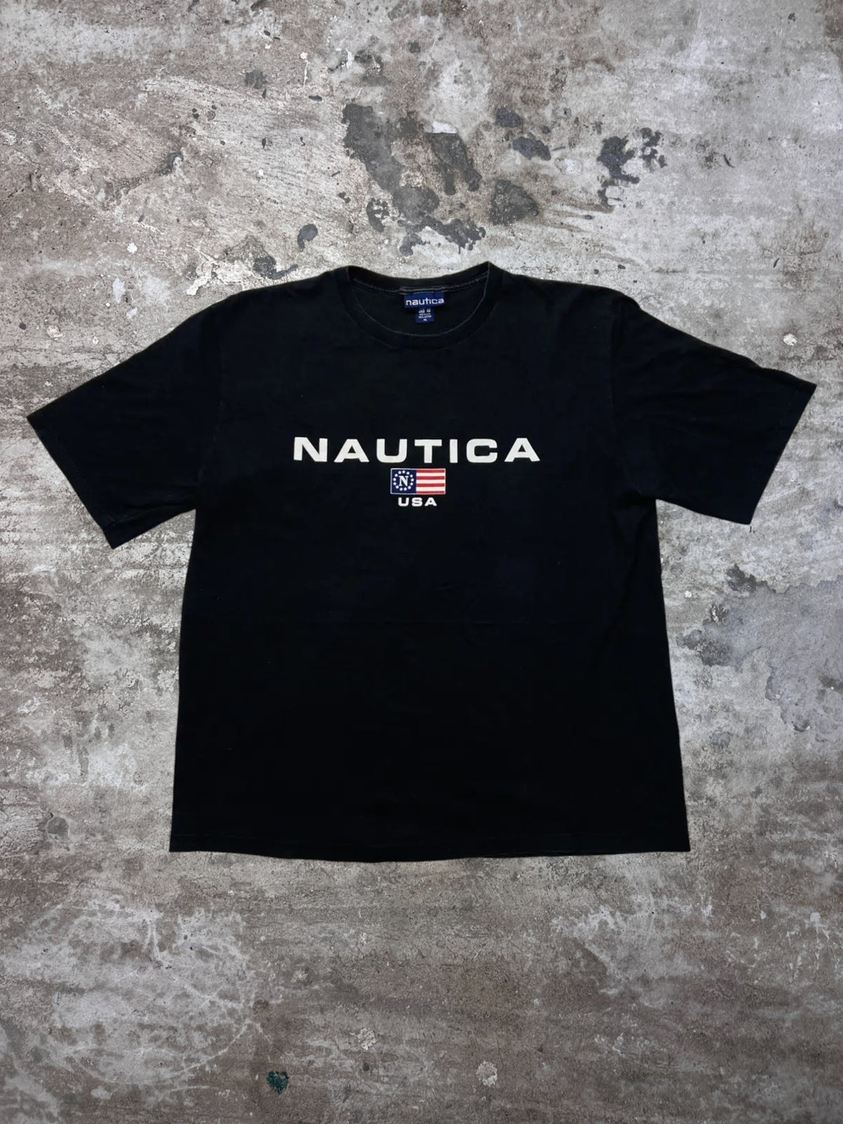 1990s NAUTICA MADE IN USA FADED TEE