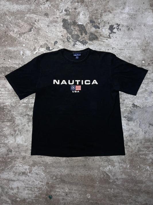 1990s NAUTICA MADE IN USA FADED TEE