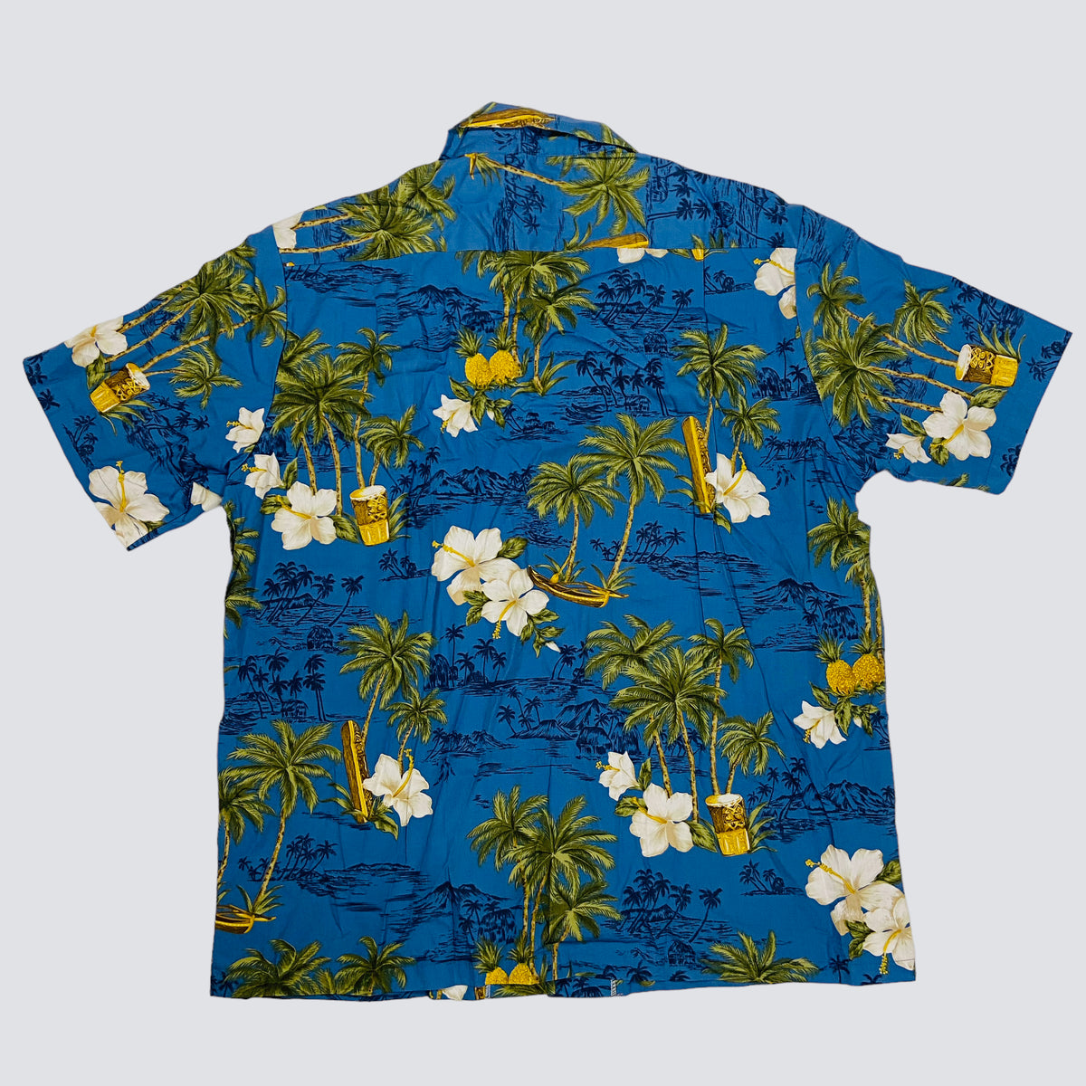 1980s FLORAL ALOHA SHIRT MADE IN HAWAII