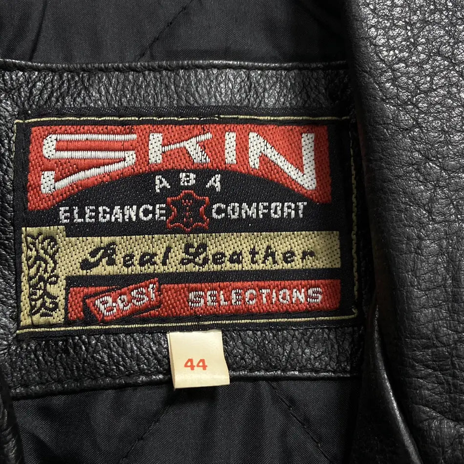 1980s VINTAGE REAL LEATHER AMAZING QUALITY BIKER JACKET