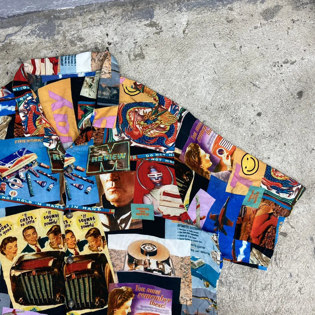 Y2K AMERICAN VINTAGE OVERPRINTED SHIRT