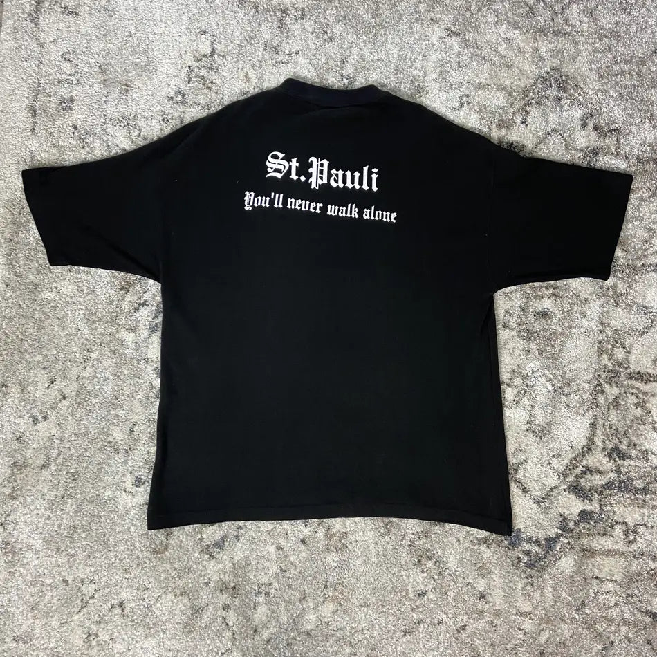 "YOU'LL NEVER WALK ALONE" ST. PAULI HEAVY TEE 1990s
