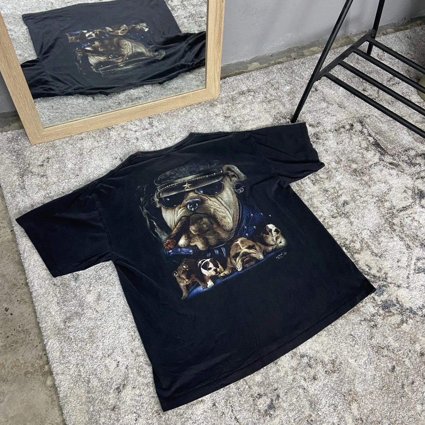 1990s SWAG BULLDOG SUN FADED TEE