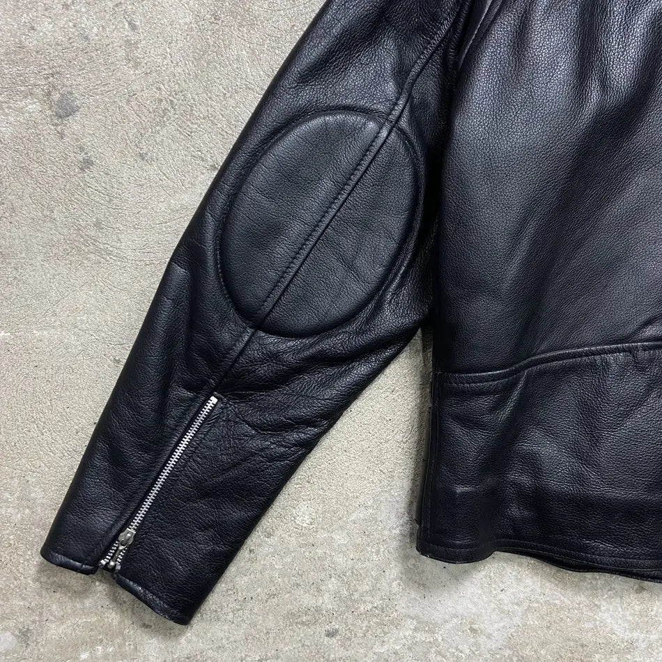 1980s VINTAGE REAL LEATHER AMAZING QUALITY BIKER JACKET