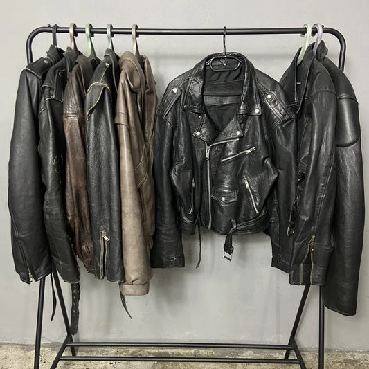 1970s BRITISH HANDCRAFTED BIKER LEATHER JACKET